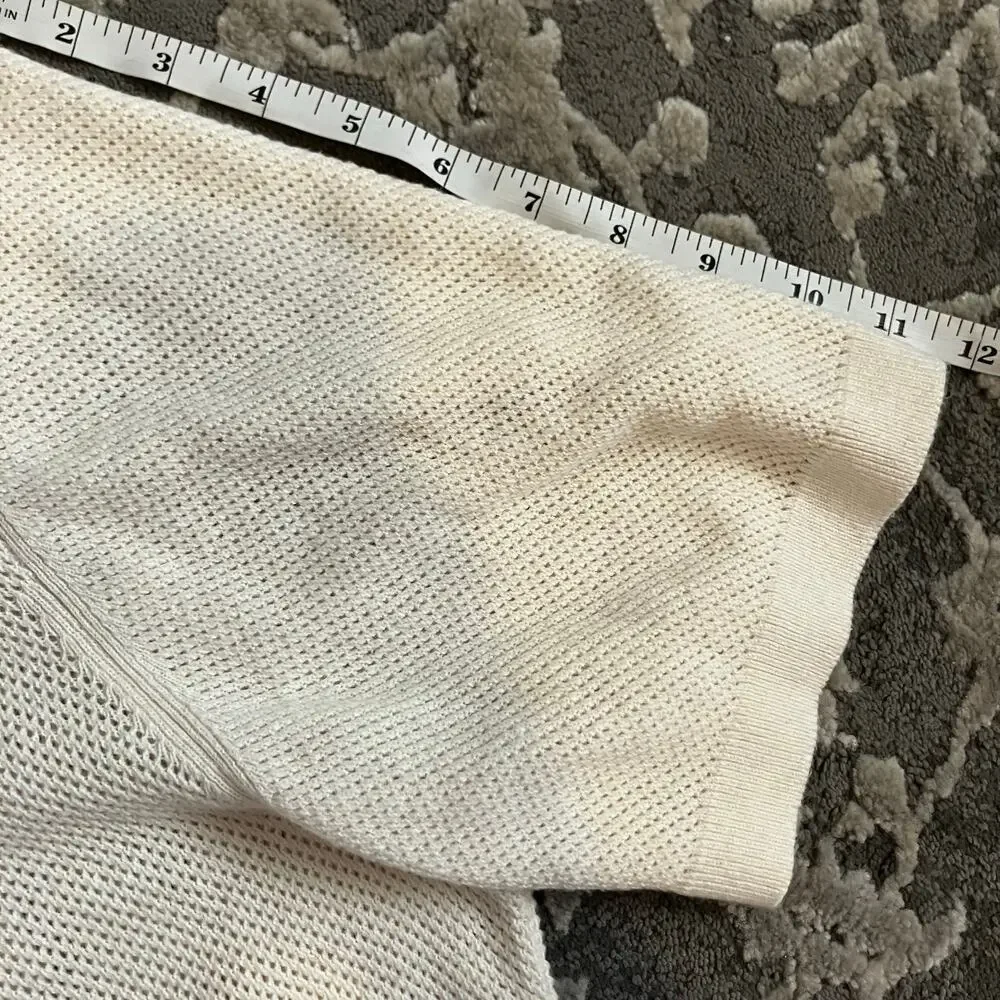 Banana Republic Cream Knit Polo Shirt XL Quiet Luxury Classic Casual Preppy